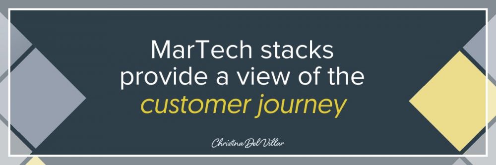 MarTech stacks provide a view of the customer journey